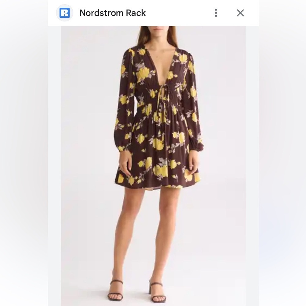 WAYF Dress, Nordstrom Floral Brown Dress